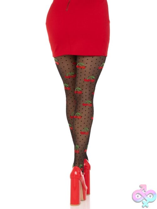 Spandex Sheer Polka Dot Cherry Tights