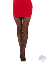 Spandex Sheer Polka Dot Cherry Tights