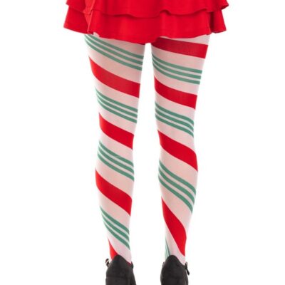 Holiday Ribbon Striped Tights
