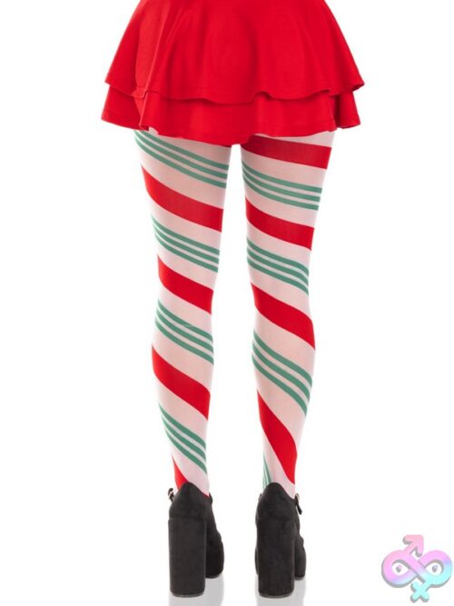 Holiday Ribbon Striped Tights
