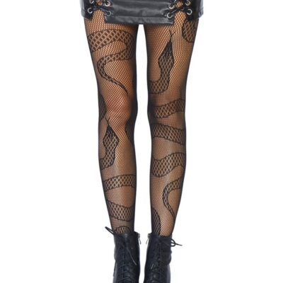Snake Net Tights by Leg Avenue — bold textured hosiery from Discreet Toys
