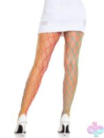 Rainbow Fence Net Tights