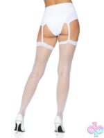 Lace Top Fishnet Thigh Highs