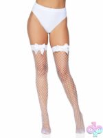Bow Top Fence Net Thigh Highs