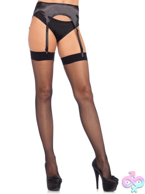 Micro Net Spandex Stockings by Leg Avenue — sultry thigh-high lingerie stockings