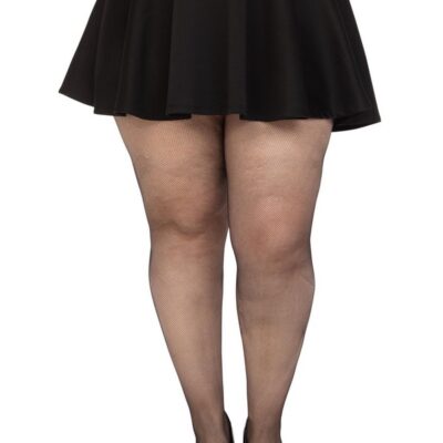 Plus Size Spandex Micro Net Tights by Leg Avenue — sheer stretch hosiery for lingerie