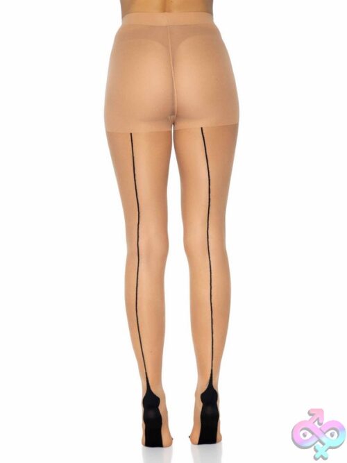 Spandex Sheer Cuban Heel Backseam Tights