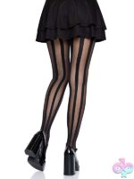 Sheer Tights Opaque Vertical Stripes