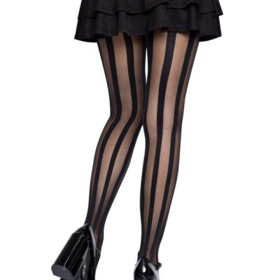 Sheer Tights Opaque Vertical Stripes