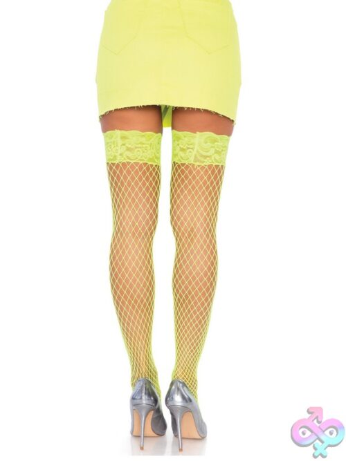 Stay Up Lace Top Spandex Industrial Net Thigh Highs