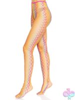 Ombre Rainbow Woven Net Tights