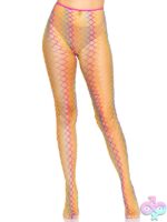 Ombre Rainbow Woven Net Tights