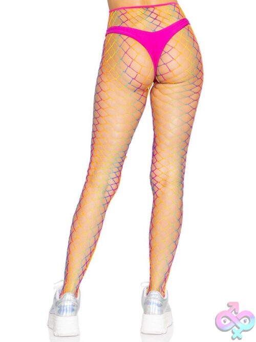Ombre Rainbow Woven Net Tights
