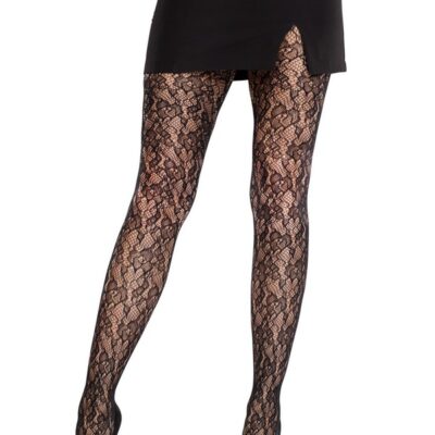 Camellia Lace Tights by Leg Avenue — sheer floral lace hosiery lingerie