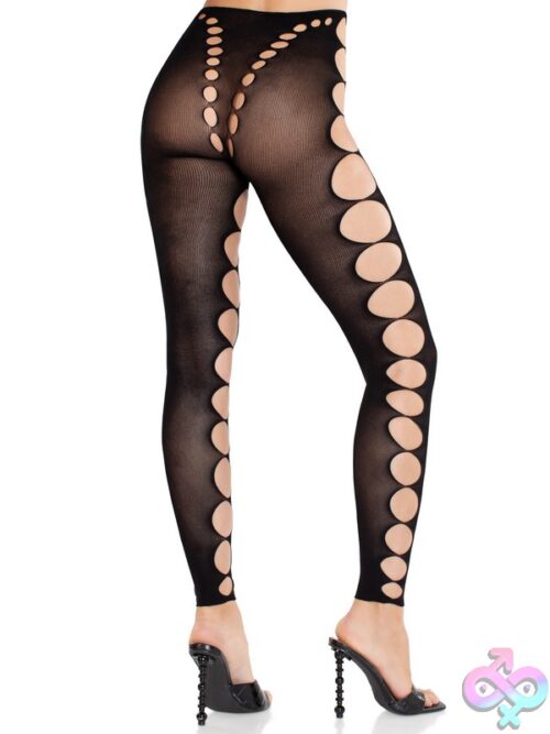 Seamless Opaque Cut Out Footless Tights