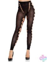 Seamless Opaque Cut Out Footless Tights