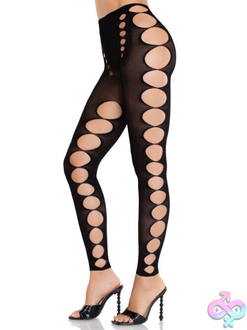 Seamless Opaque Cut Out Footless Tights