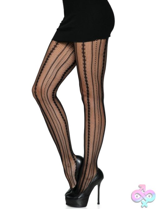 Vintage Pinstripe Net Tights