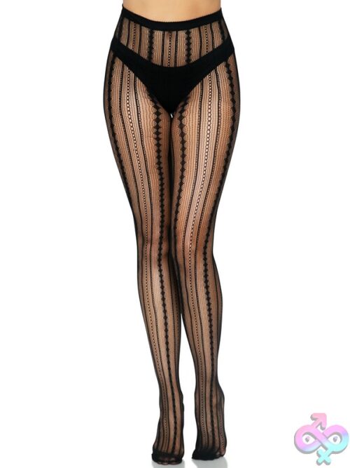 Vintage Pinstripe Net Tights