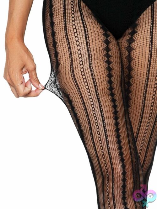 Vintage Pinstripe Net Tights