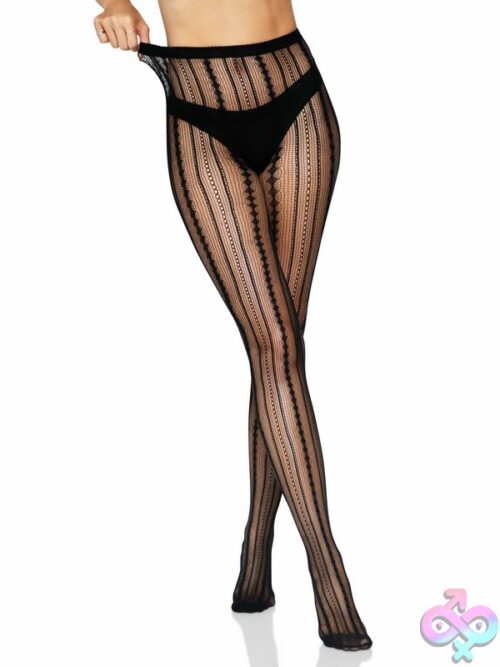 Vintage Pinstripe Net Tights