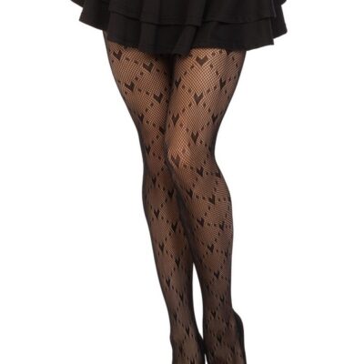 Love Struck Heart Net Tights by Leg Avenue — heart pattern sheer stockings