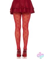 Love Struck Heart Net Tights