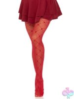 Love Struck Heart Net Tights