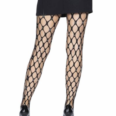 Rhinestone Jumbo Pothole Net Tights