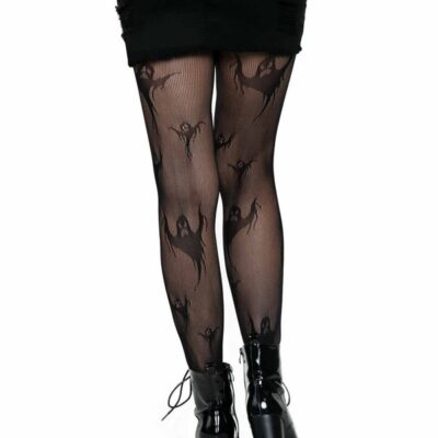 Spooky Ghost Fishnet Tights