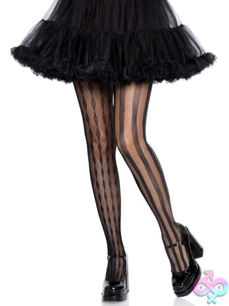 Harlequin Net Tights by Leg Avenue — bold diamond mesh pattern hosiery