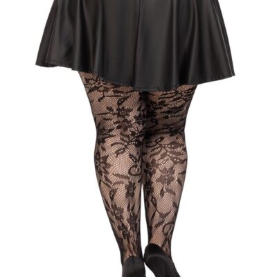 Plus Size Seamless Chantilly Floral Lace Tights