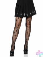 Worship Me Cross Net Tights by Leg Avenue — sheer cross net hosiery lingerie
