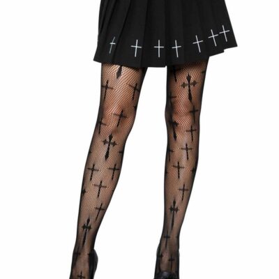 Worship Me Cross Net Tights by Leg Avenue — sheer cross net hosiery lingerie