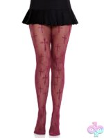 Worship Me Cross Net Tights