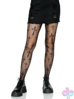 Worship Me Cross Net Tights
