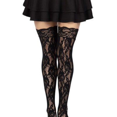 Lace Top Rose Lace Thigh Highs