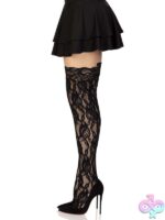 Lace Top Rose Lace Thigh Highs