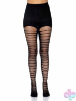 Double Layer Shredded Spandex and Fishnet Tights