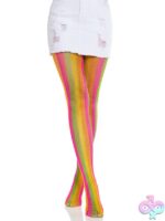 Neon Rainbow Striped Tights