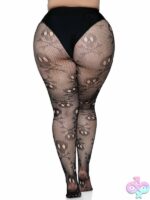 Plus Size Pirate Booty Skull Net Tights