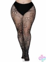 Plus Size Pirate Booty Skull Net Tights