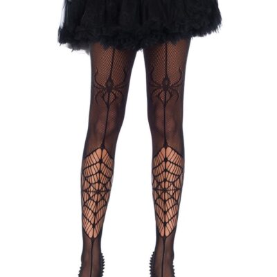 Itsy Bitsy Spider Net Tights by Leg Avenue — spider web pattern sheer stockings