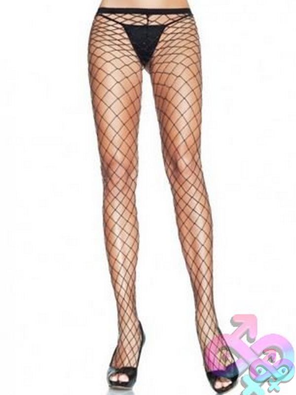 Discreet-Toys-Leg-Avenue-Industrial-Pantyhose-One-Size-Black-Silver-La-9006 Industrial Pantyhose - One Size - Black/Silver - Image 1