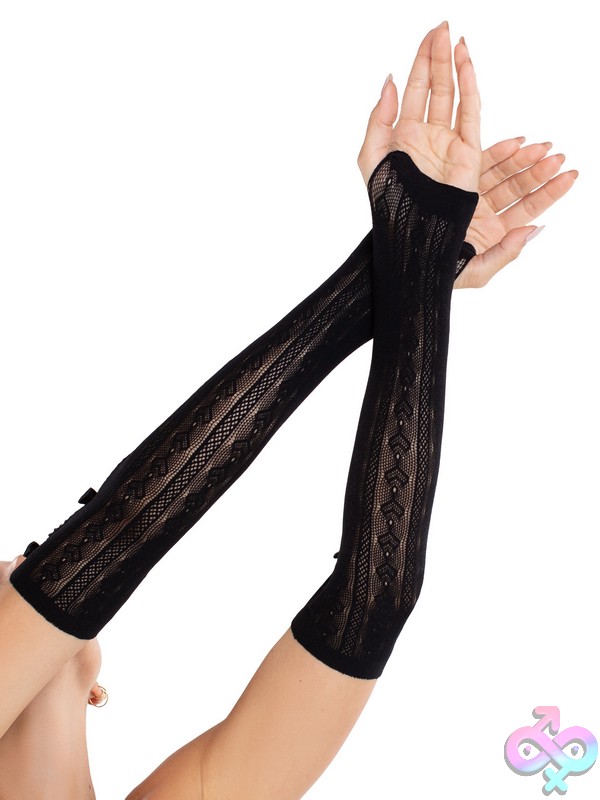 Discreet-Toys-Leg-Avenue-Lingerie-2046_02_001 Sweetheart Striped Keyhole Arm Warmers Mini Bow Accents
