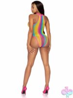 Rainbow Striped Snap Crotch Racer Back Bodysuit