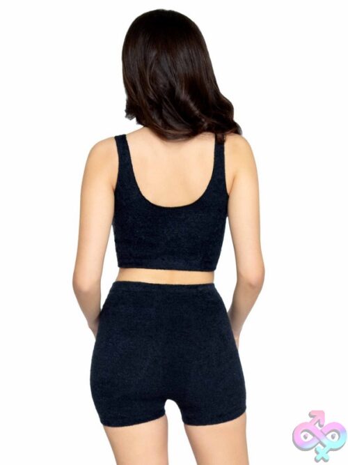 3 Piece Ultra Soft Cozy Knit Cropped Tank Boyshorts And Matching Knee Socks