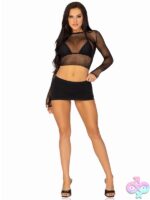 Fishnet Gloved Crop Top