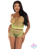 2 Piece Twist Net Tank Top and Boy Shorts