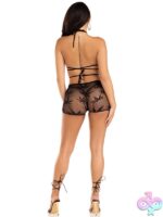 2 Piece Mary Jane Wrap Around Bra Top and Boy Shorts